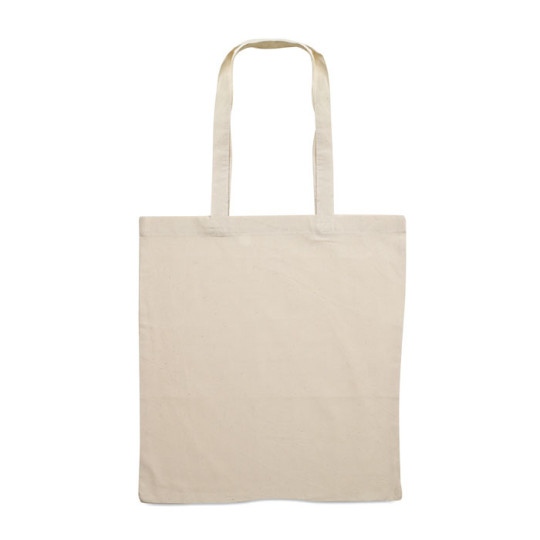 Sac shopping en coton avec anses longues.