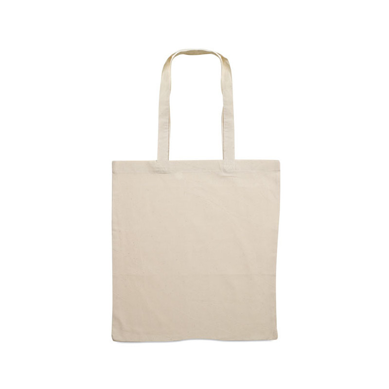 Sac shopping en coton avec anses longues.