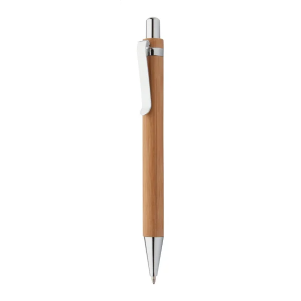Stylo à bille en bambou avec clip en métal à Encre bleue Bashania