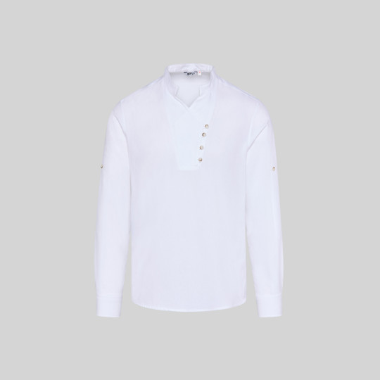 Chemise Homme Chambray Col Mao Nias Gary's Workwear
