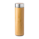 Thermos isotherme double paroi en acier inoxydable et bambou 500 ml