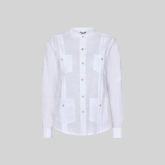 Chemise Legere Femme Col Mao Isabela