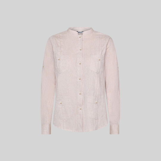 Chemise Legere Femme Col Mao Isabela
