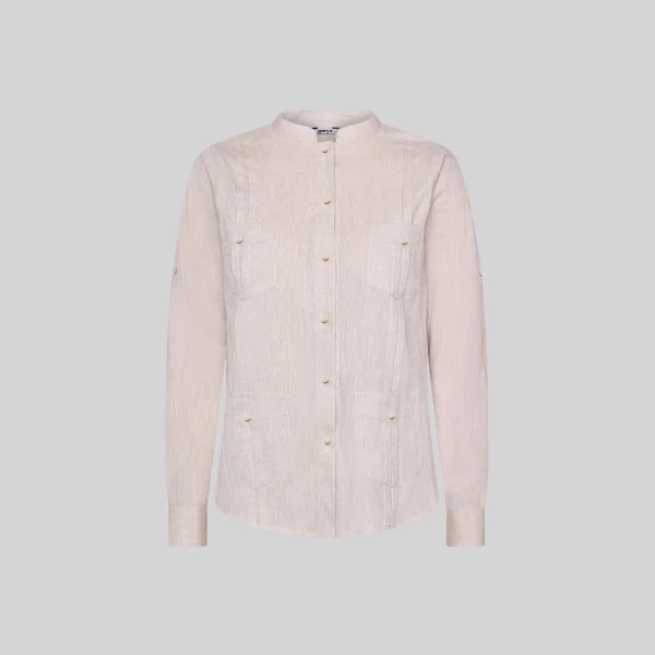 Chemise Legere Femme Col Mao Isabela