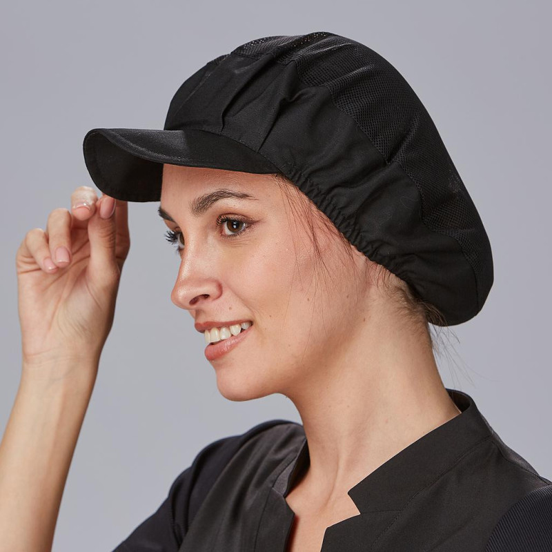 Lot de 10 Casquettes Femme Popeline Noir