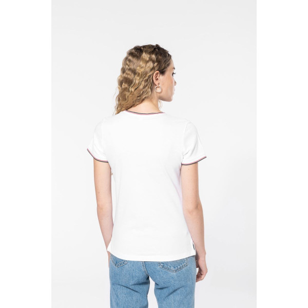 T-shirt maille piquée col V femme Kariban