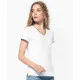 T-shirt maille piquée col V femme Kariban