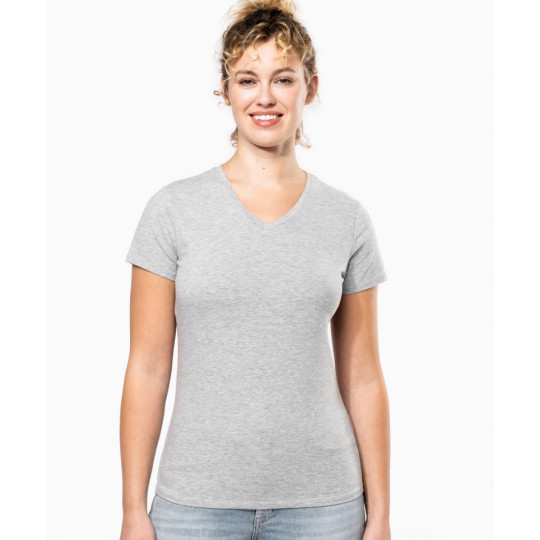 T-shirt col V manches courtes femme Kariban