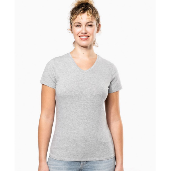 T-shirt col V manches courtes femme Kariban