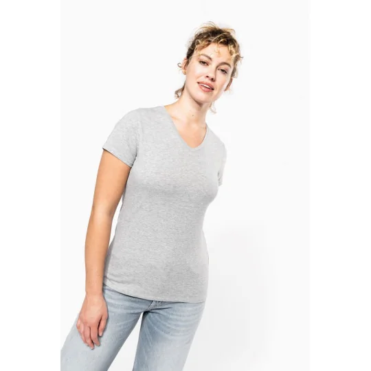 T-shirt col V manches courtes femme Kariban