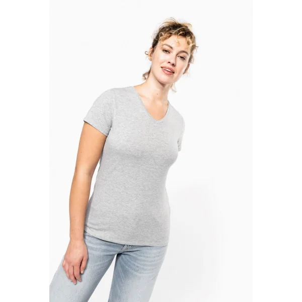 T-shirt col V manches courtes femme Kariban