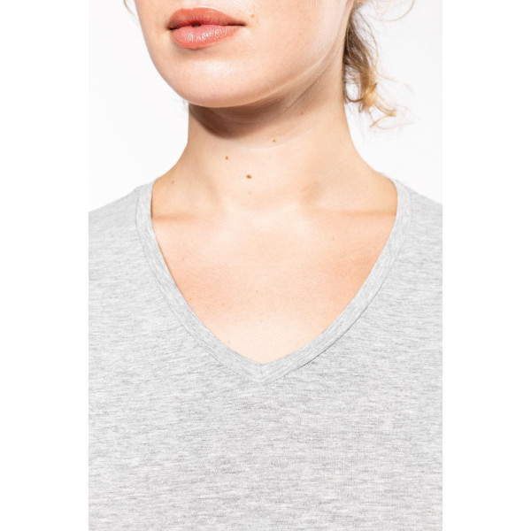 T-shirt col V manches courtes femme Kariban