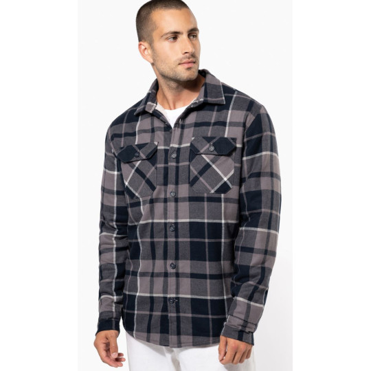 Surchemise à carreaux doublée sherpa homme Kariban