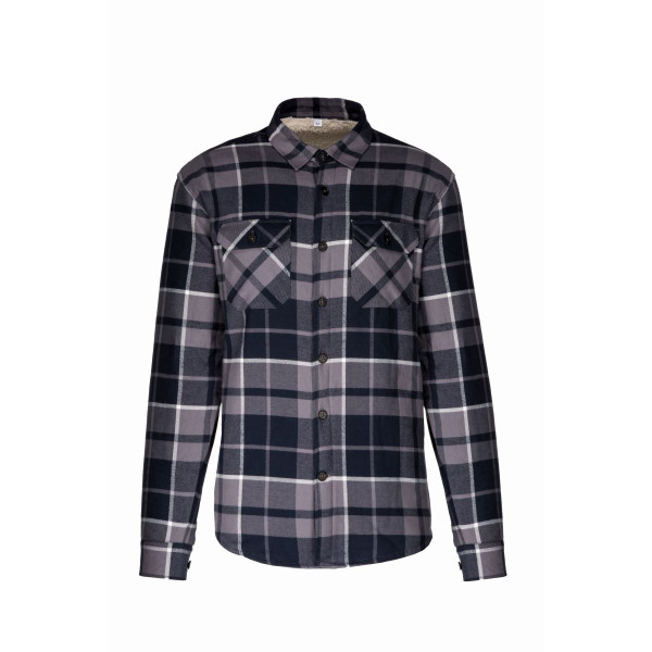Surchemise à carreaux doublée sherpa homme Kariban