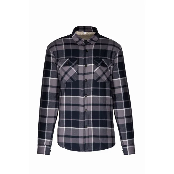Surchemise à carreaux doublée sherpa homme Kariban