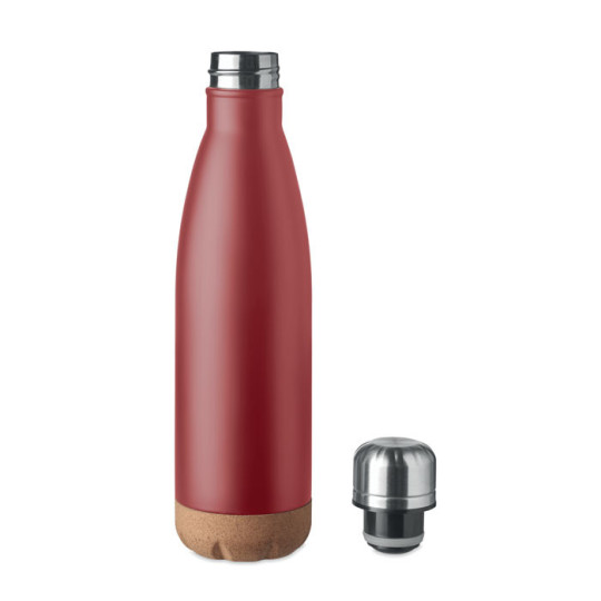 Gourde en acier inoxydable à double paroi avec base en liège 500ml