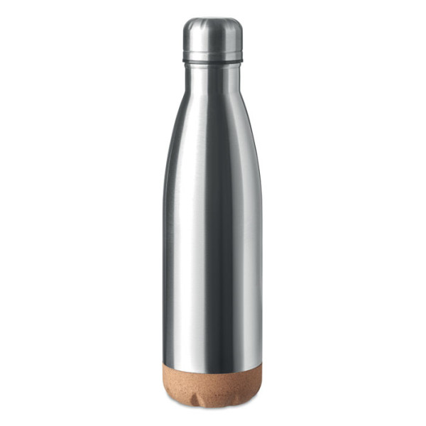 Gourde en acier inoxydable à double paroi avec base en liège 500ml