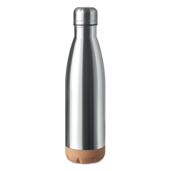 Gourde en acier inoxydable à double paroi avec base en liège 500ml
