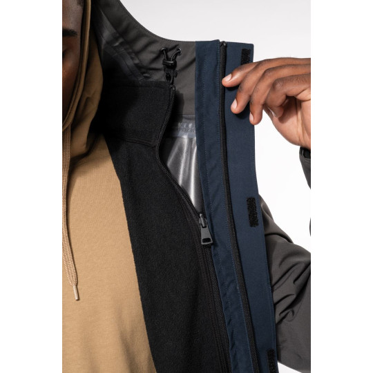 Parka 3-en-1 imperméable à capuche bicolore unisexe Kariban