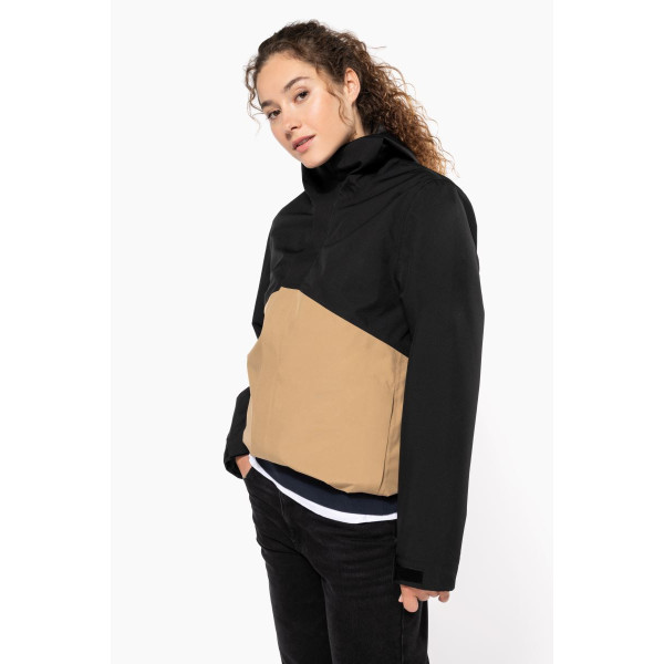 Parka 3-en-1 imperméable à capuche bicolore unisexe Kariban
