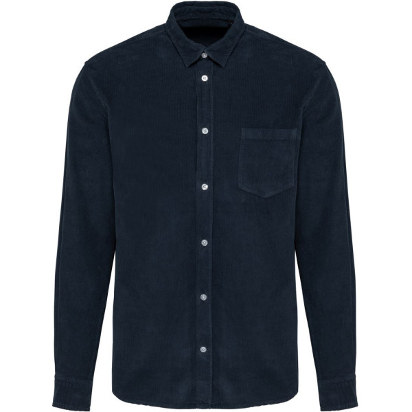 Chemise manches longues en velours homme Kariban
