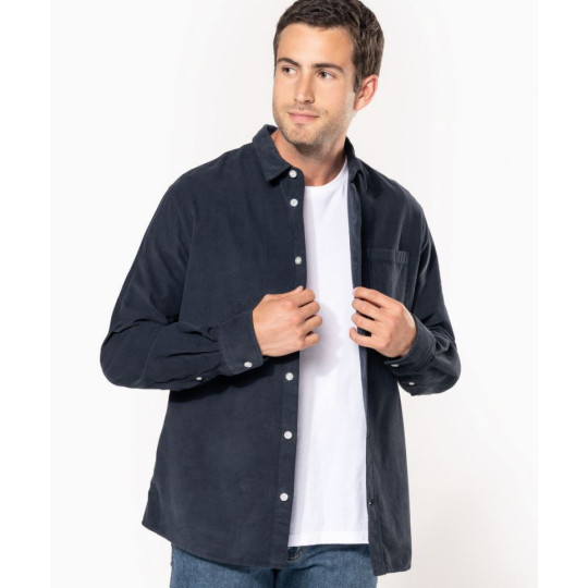 Chemise manches longues en velours homme Kariban