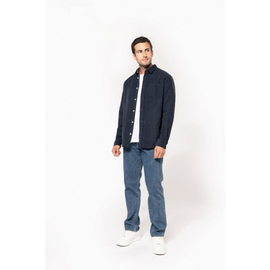 Chemise manches longues en velours homme Kariban