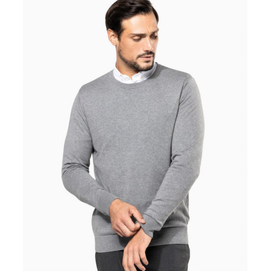 Pull Supima® col rond homme Premium