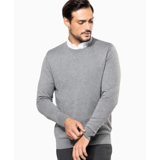 Pull Supima® col rond homme Premium