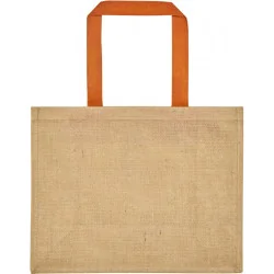 Sac en jute avec poigénes en toile de coton teintée PAROS Ubag