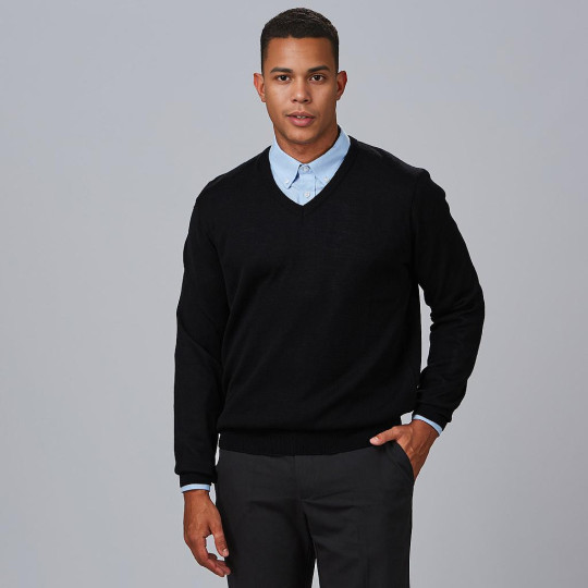 Pull Col V Homme
