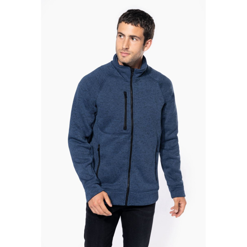 Veste zippée chinée homme Kariban