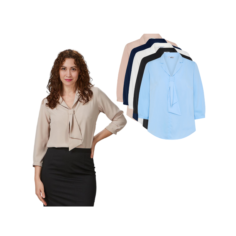 Blouse Col À Revers Noeud Flavia Femme