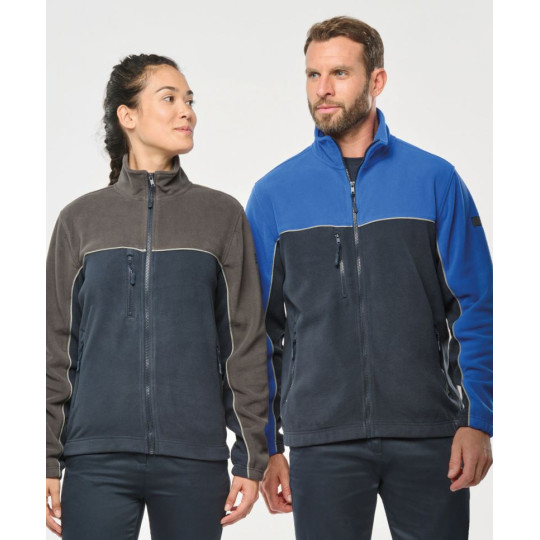 Veste micropolaire bicolore écoresponsable unisexe WK