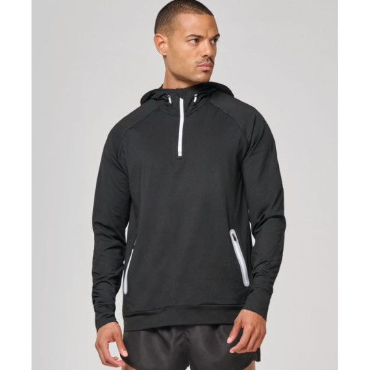 Sweat-shirt à capuche 1/4 zip sport unisexe ProAct