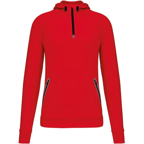 Sweat-shirt à capuche 1/4 zip sport unisexe ProAct