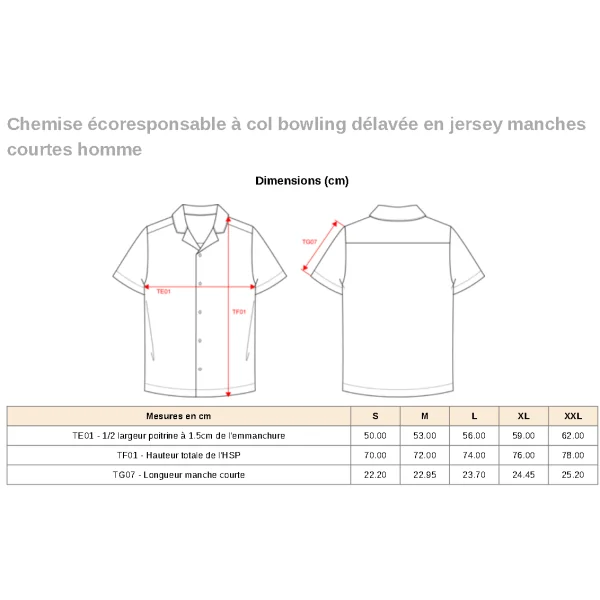 Chemise Délavée Jersey Col Bowling Homme Spasso