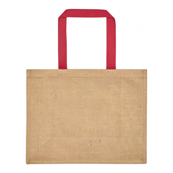 Sac en jute avec poigénes en toile de coton teintée PAROS Ubag