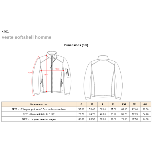 Veste softshell 3 couches imperméable Homme Kariban