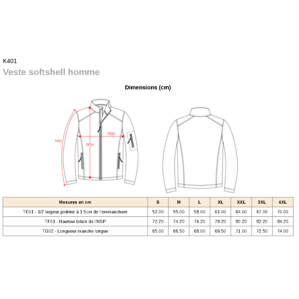 Veste softshell 3 couches imperméable Homme Kariban