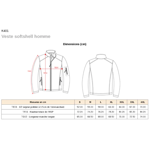 Veste softshell 3 couches imperméable Homme Kariban