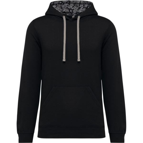 Sweat-shirt à capuche contrastée à motifs unisexe Kariban