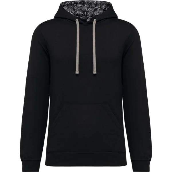 Sweat-shirt à capuche contrastée à motifs unisexe Kariban