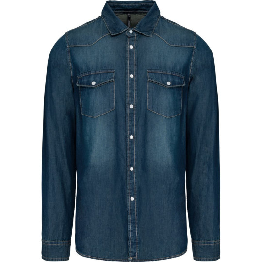 Chemise denim manches longues Kariban