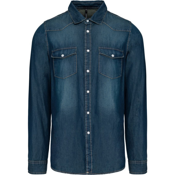 Chemise denim manches longues Kariban