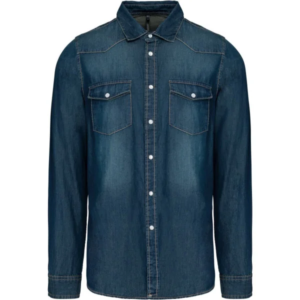 Chemise denim manches longues Kariban