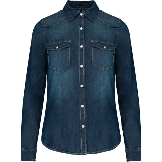 Chemise denim manches longues femme Kariban