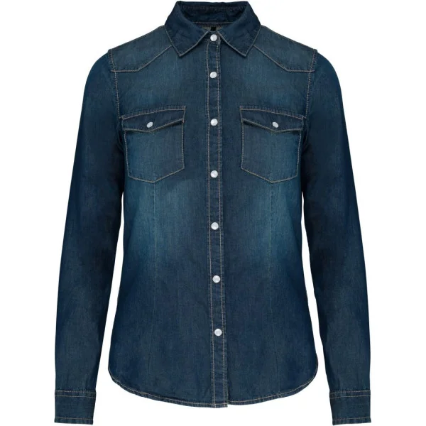 Chemise denim manches longues femme Kariban