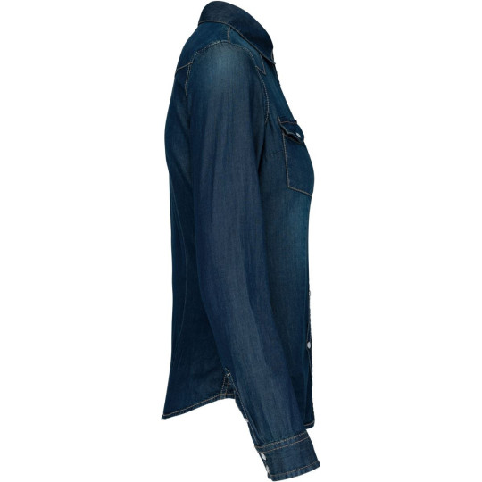 Chemise denim manches longues femme Kariban