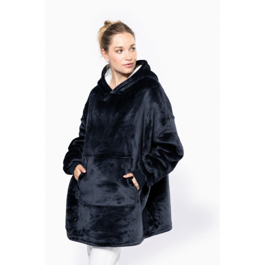 Plaid poncho unisexe Kariban